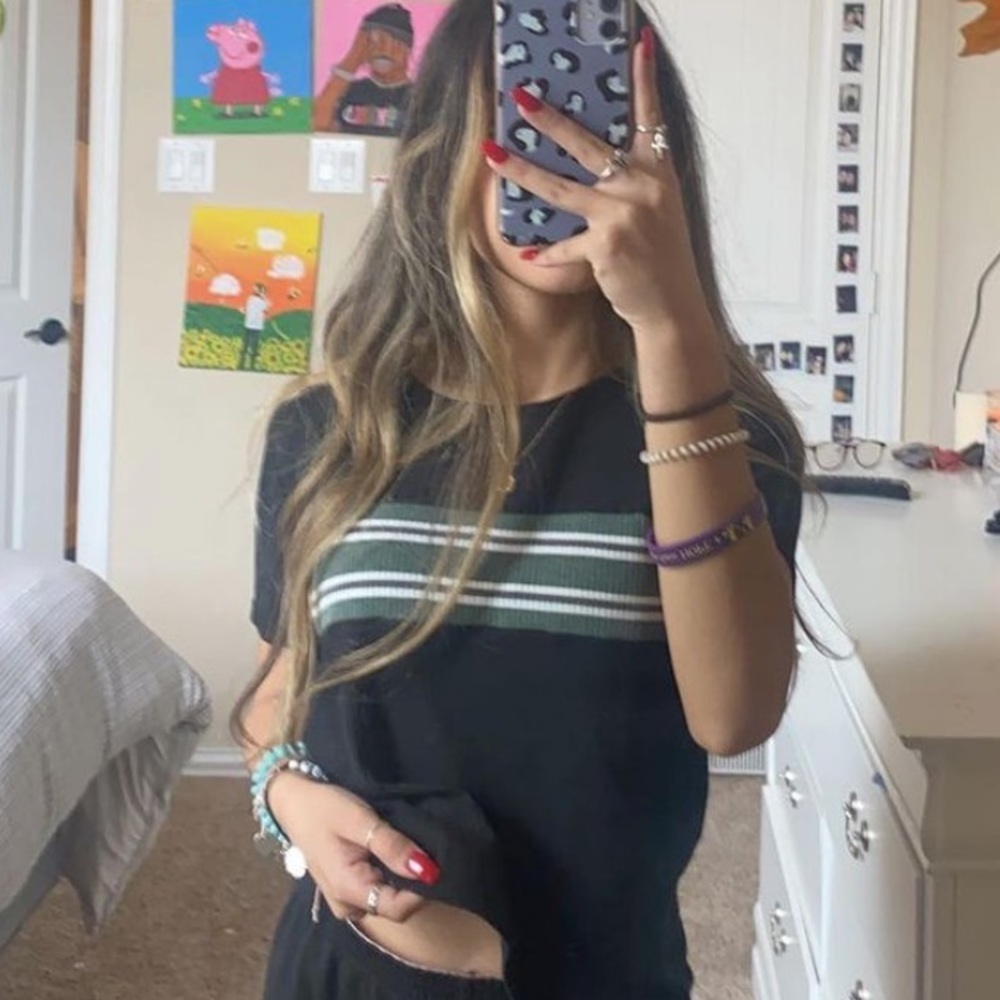 striped crop top